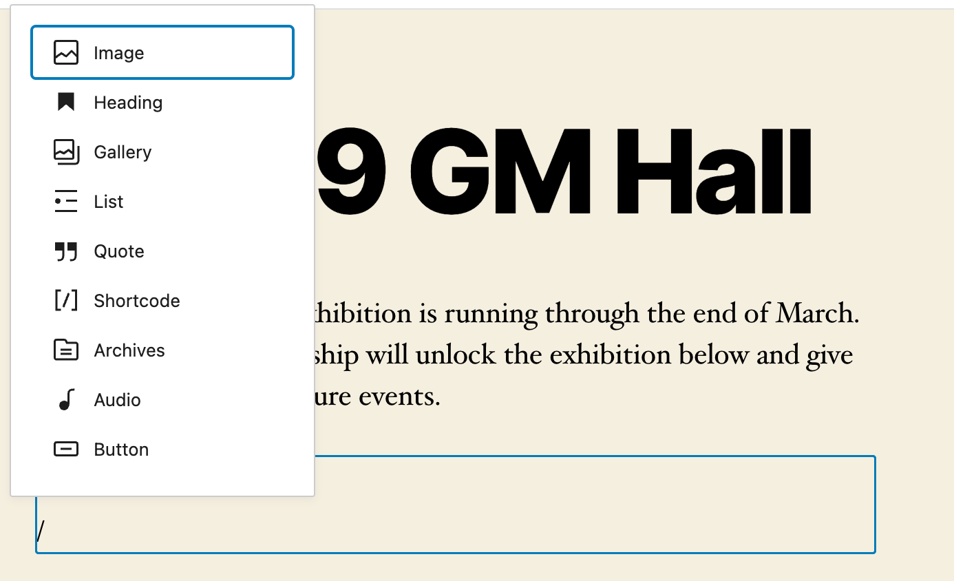 embedding image content block